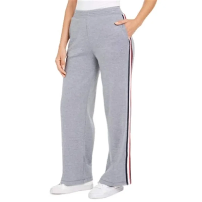 Tommy Hilfiger Women's Sport Side Stripe Sweatpants Gray Size Small