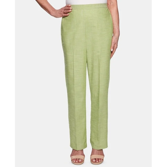 Alfred Dunner Women's Avocado Santa Fe Proportioned Pants Green Size 20X5