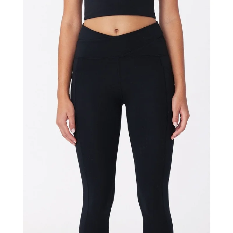 Cotton On Women's Ultra Soft Cross Over Full Length Tight Pants Black Size X-Small