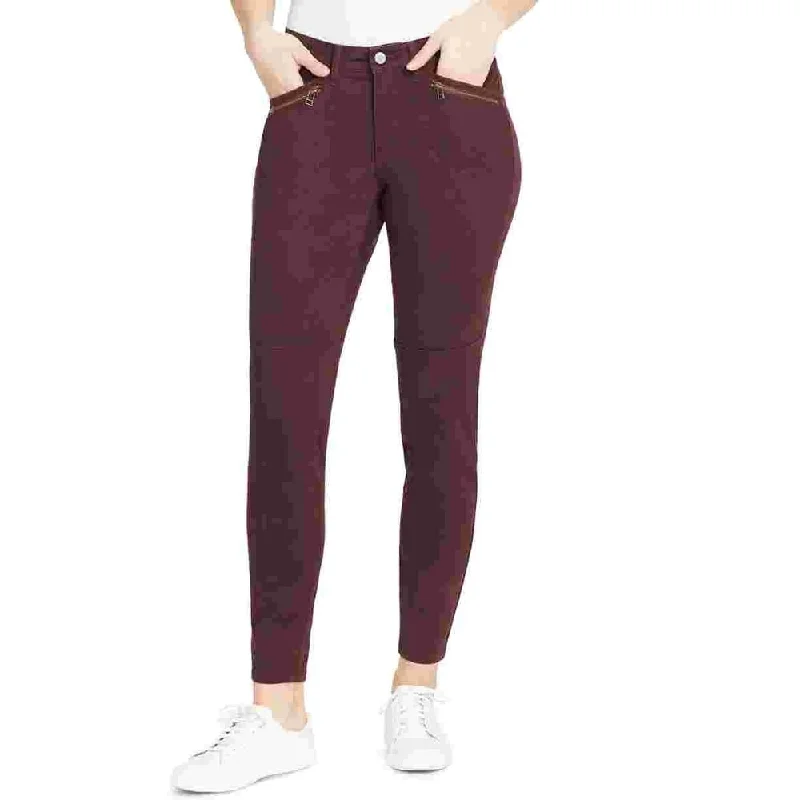 WILLIAM RAST Women's Burgundy Solid Pants Waist Red Size 27