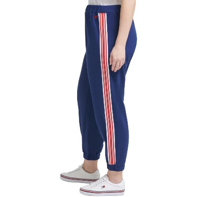 Tommy Hilfiger Women's Logo Terry Boyfriend Sweatpants Blue Size 3X