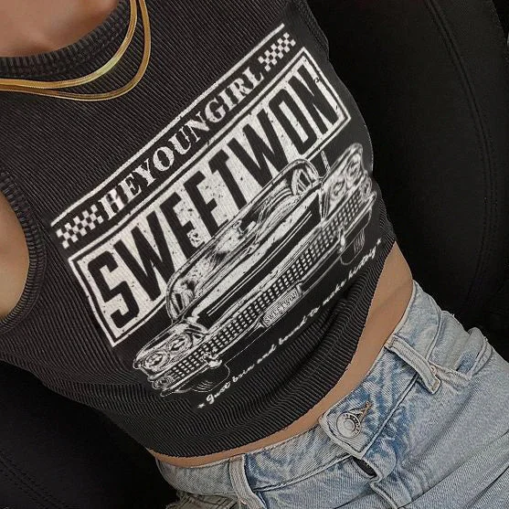 Sweetwon Print Crop Top