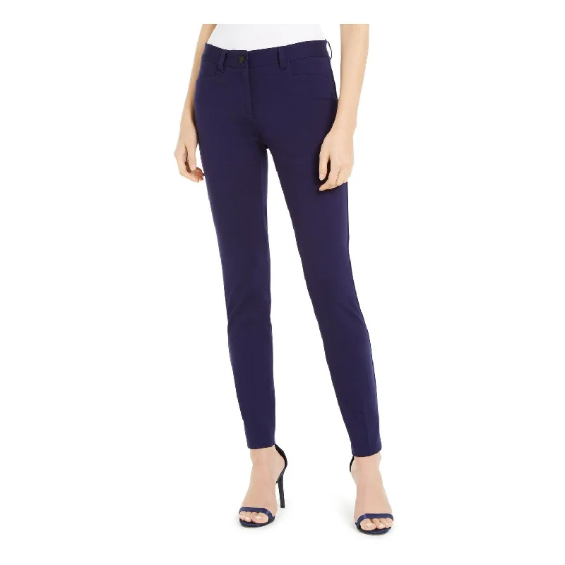 Anne Klein Women's Zippered Skinny Pants Blue