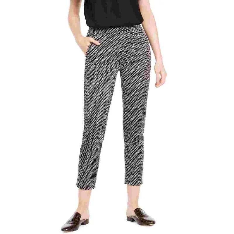 Michael Kors Women's Chain-Print Pull-On Pants Black Size X-Large