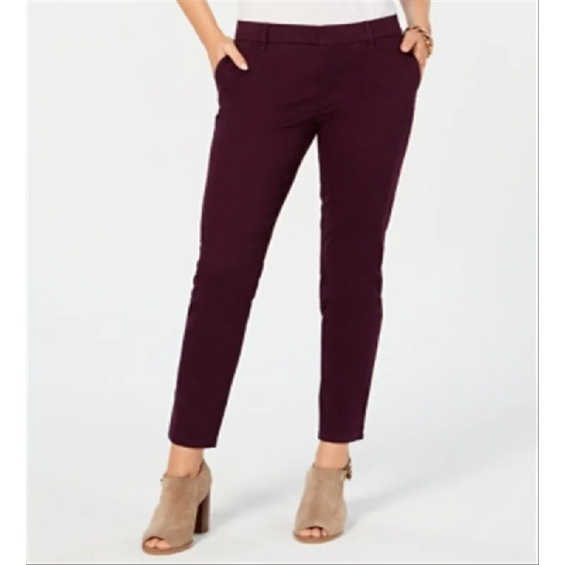 Tommy Hilfiger Women's Skinny Chino Pants Purple Size 10