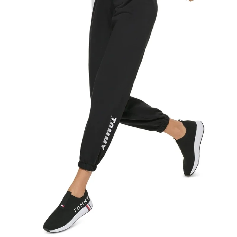 Tommy Hilfiger Women's Relaxed Fit Jogger Pants Black Size Small