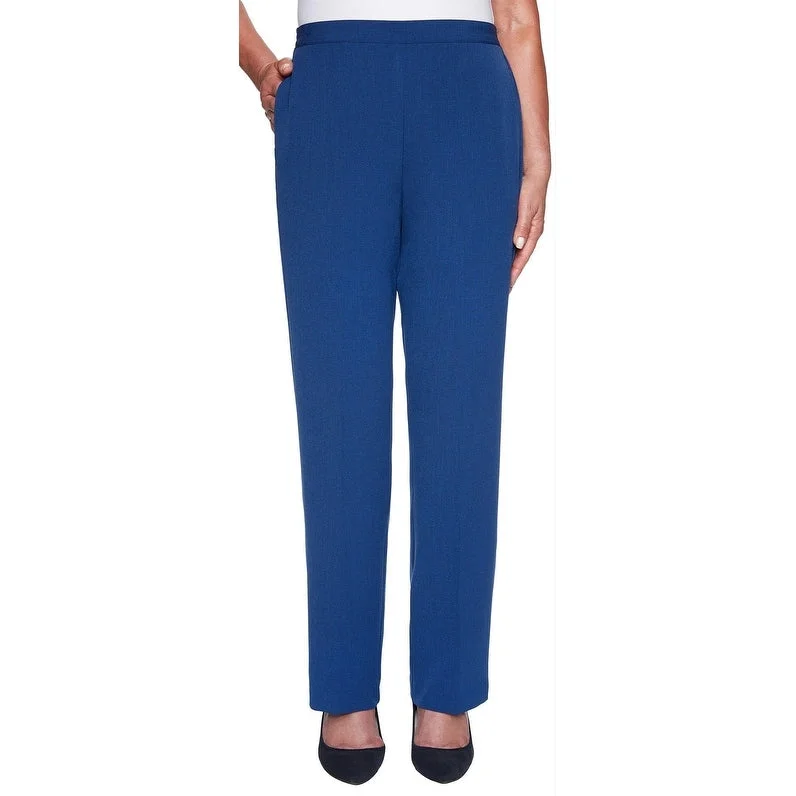 Alfred Dunner Women's Sapphire Skies Crepe Pants Blue Size 22X5