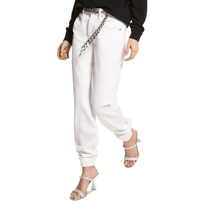 Michael Kors Women's Denim Joggers White Size 8