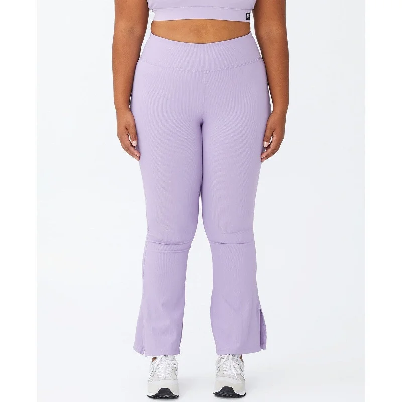 Cotton On Women's Active Rib Flare Pants Purple Size 22W