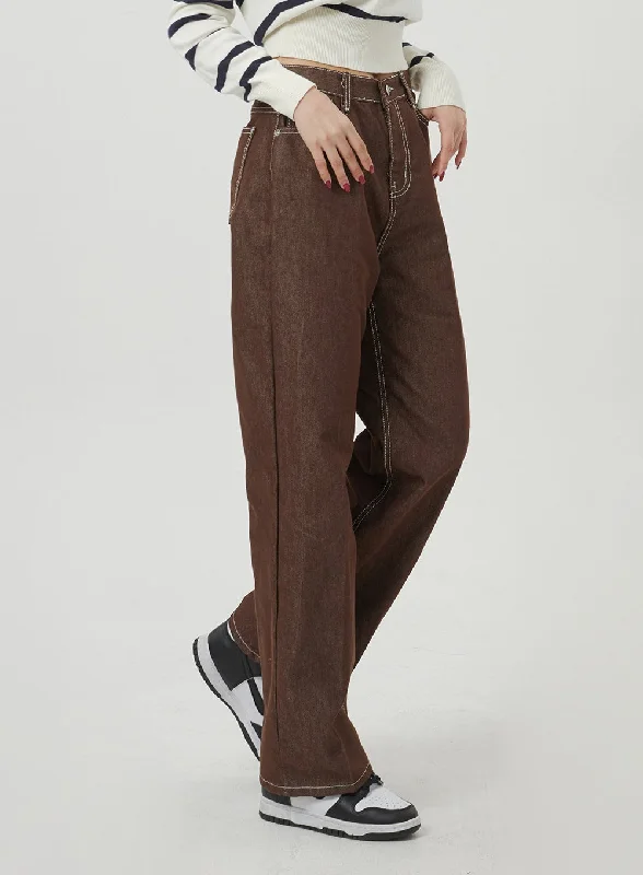 Straight Wide Leg Cotton Pants BF328