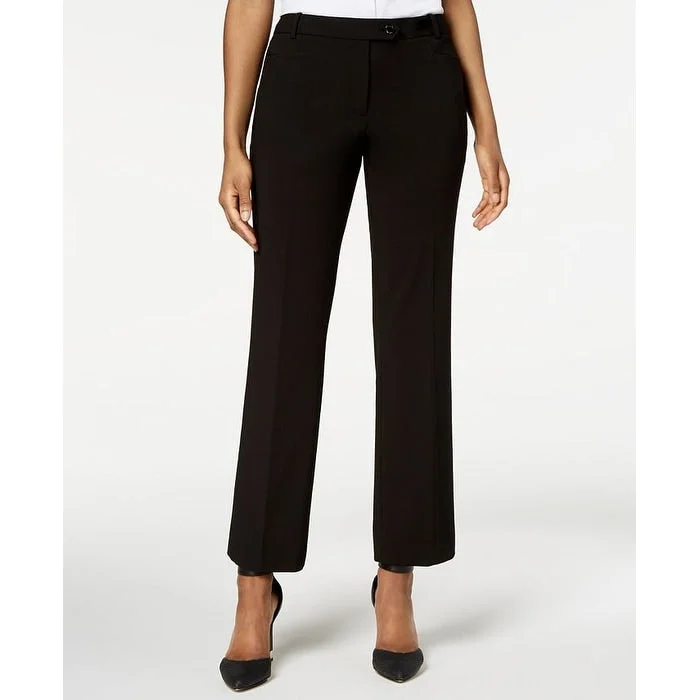 Calvin Klein Women's Modern Fit Trousers Black Size 12 Petite