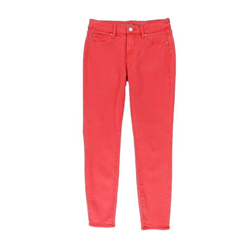 Articles of Society Womens Carly Cropped Jeans, Red, 26