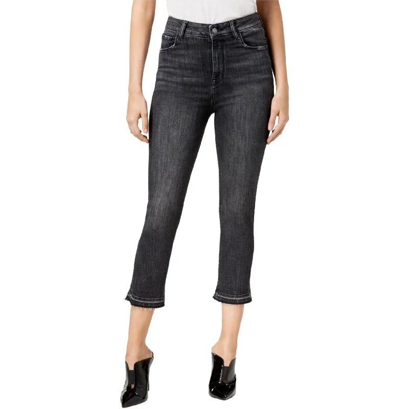 M1858 Womens Audry Ultra High Rise Cropped Jeans, Black, 2