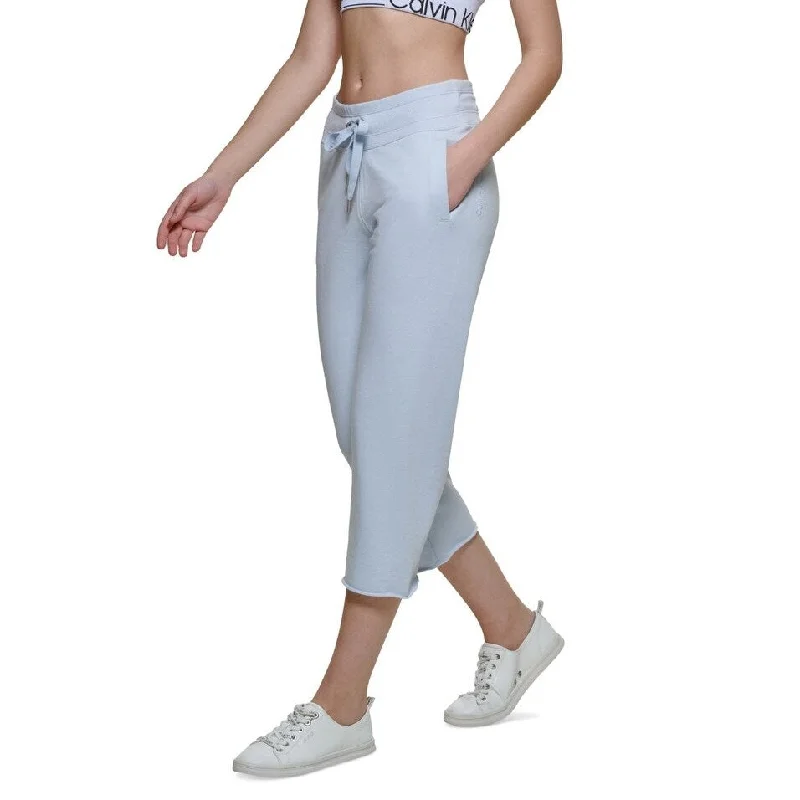 Calvin Klein Women's Cropped Sweatpants Blue Size Xx-Large