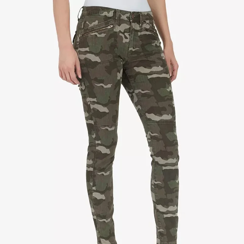 William Rast Women's Jane Skinny Camo Cargo Pants Green Size 25