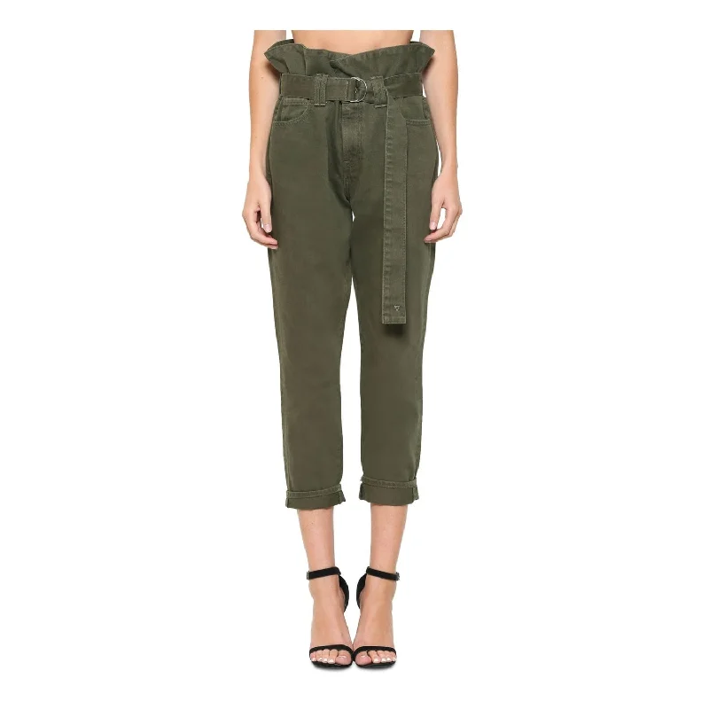 Hidden Women's Belted Pants Green Size 25 - 24