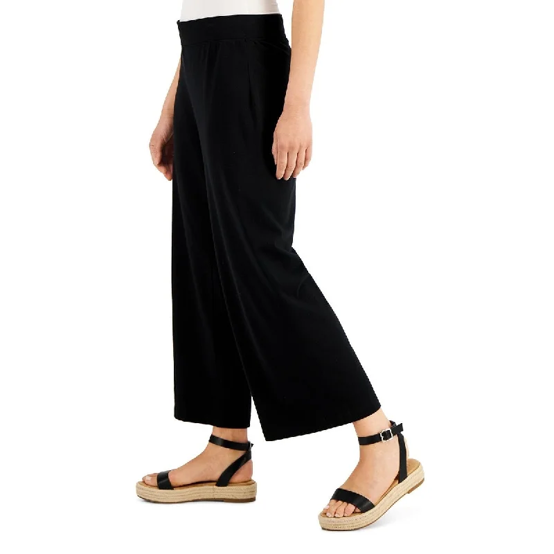 Eileen Fisher Women's Wide Leg Cropped Pants Black Size Small