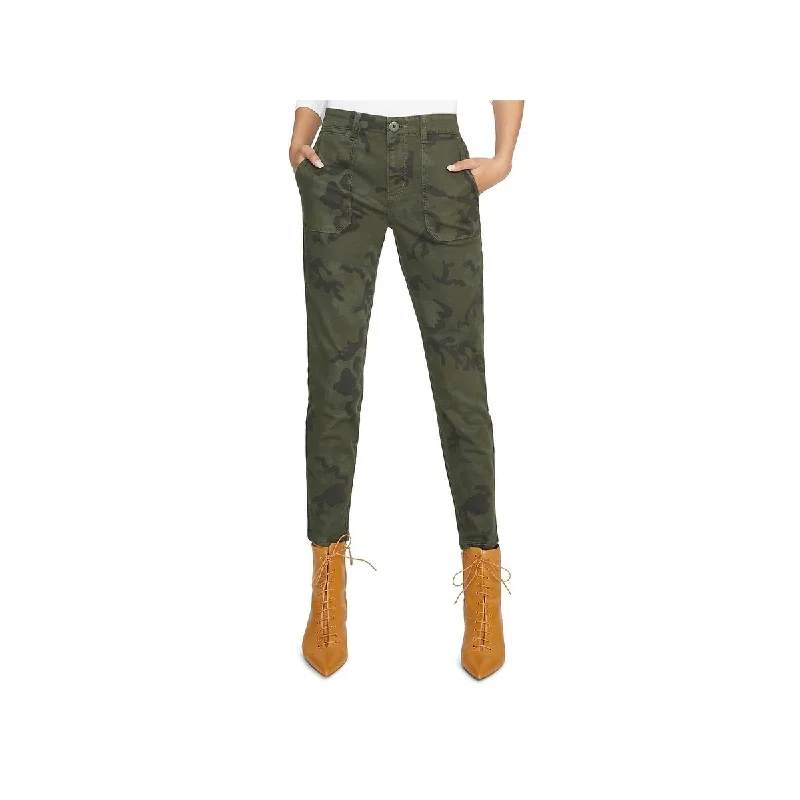 Sanctuary Women's Camouflage Mid Rise Cigarette Pants Green Size 27