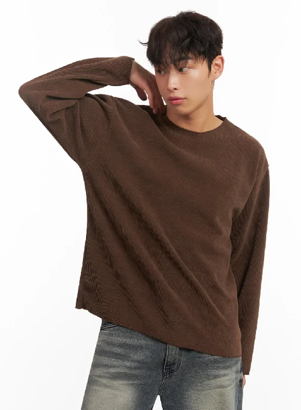 Men's Corduroy Long-Sleeve Sweater ID431