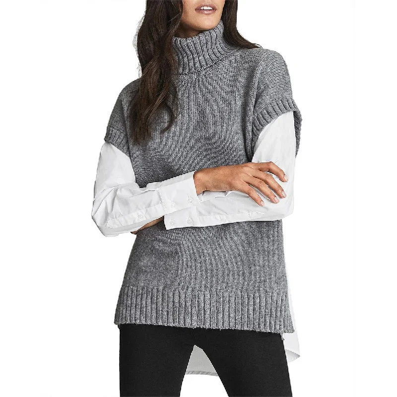 Reiss Womens Avey Wool Ribbed Knit Pullover Sweater