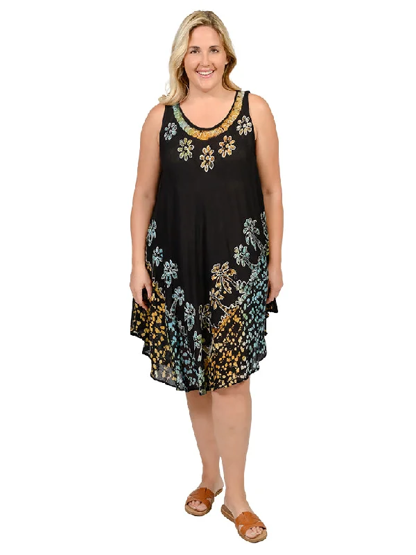 Batik Embroidery Umbrella Dress