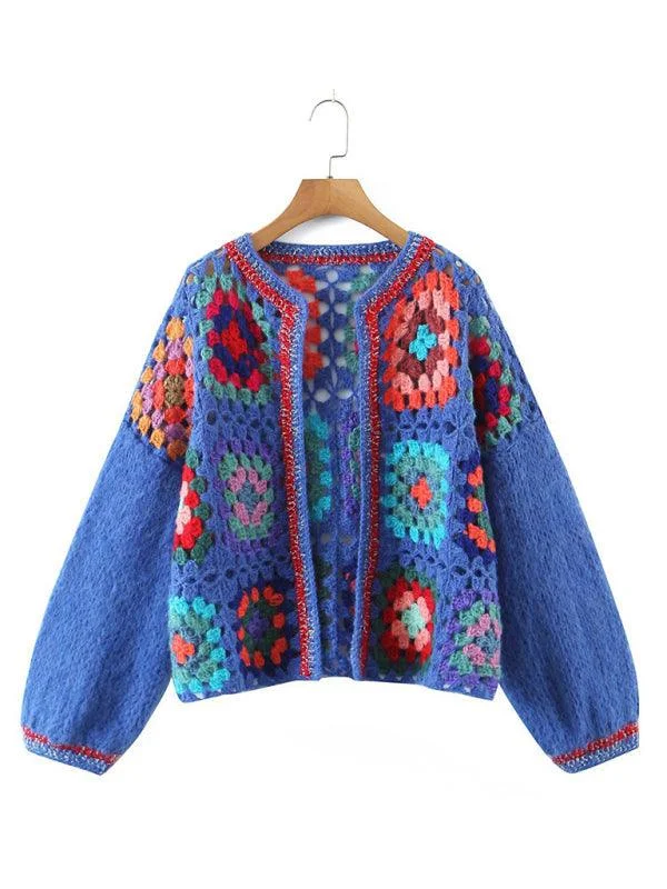 Loose Crochet  Women Cardigan Sweater