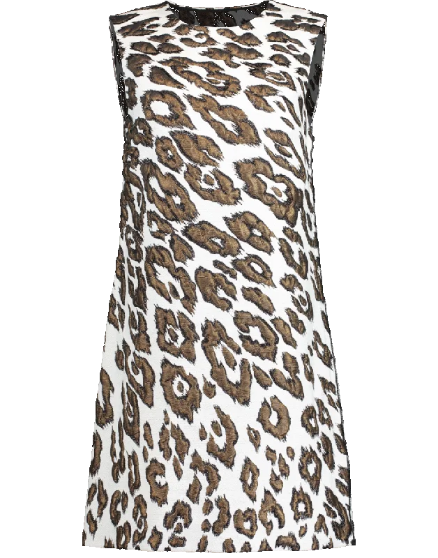 Leopard Wool Jacquard Dress