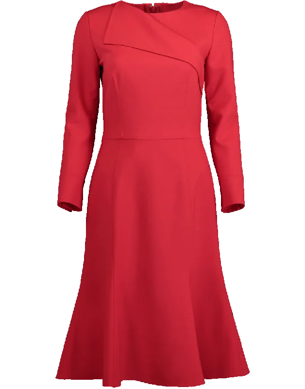 Double-Face Stretch-Wool Dress