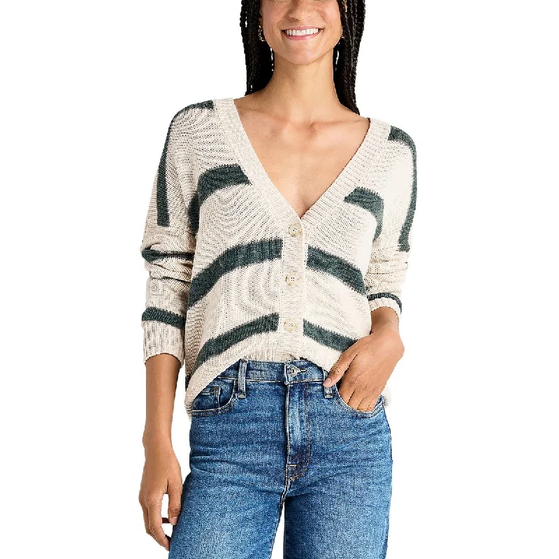 Splendid Womens Kendall Wool Blend Striped Cardigan Sweater