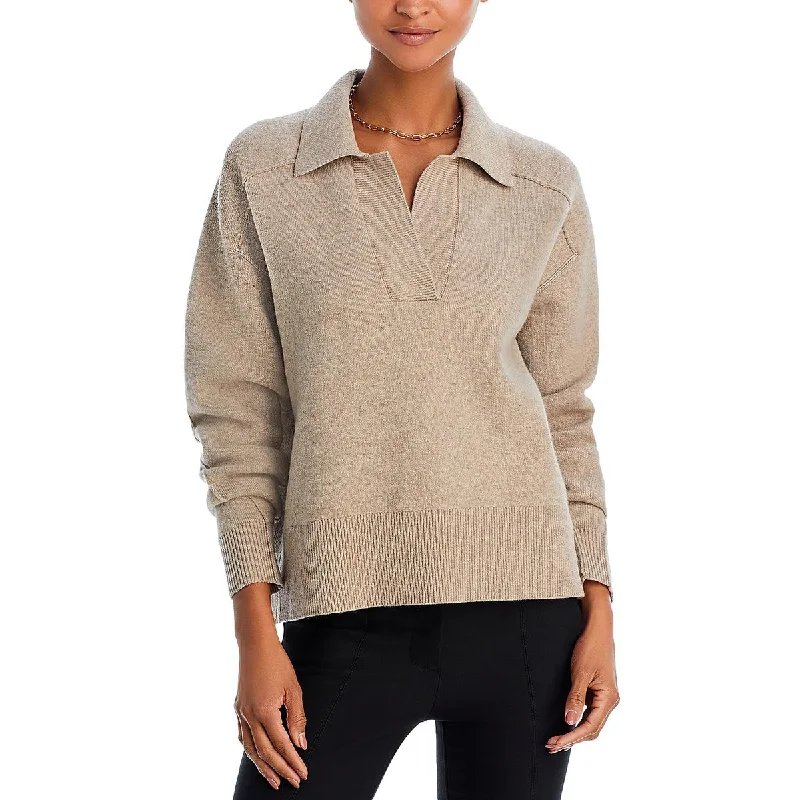 Rag & Bone Womens Collared Ribbed Trim Pullover Sweater