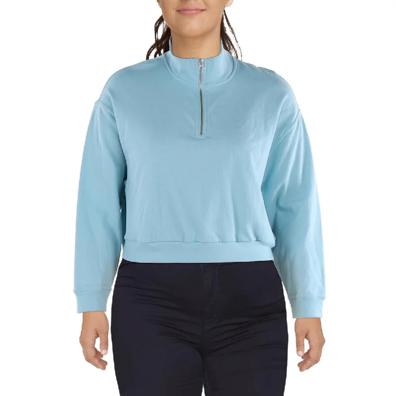 Levi's Womens Plus Fleece 1/4 Zip Pullover Sweater