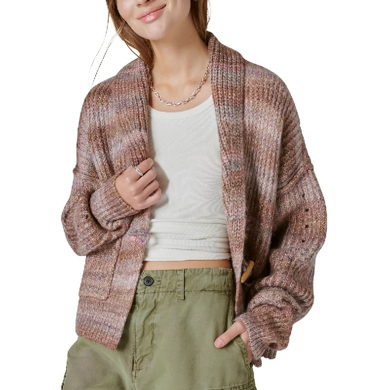 Lucky Brand Womens   Striped Casual Wear Cardigan Sweater