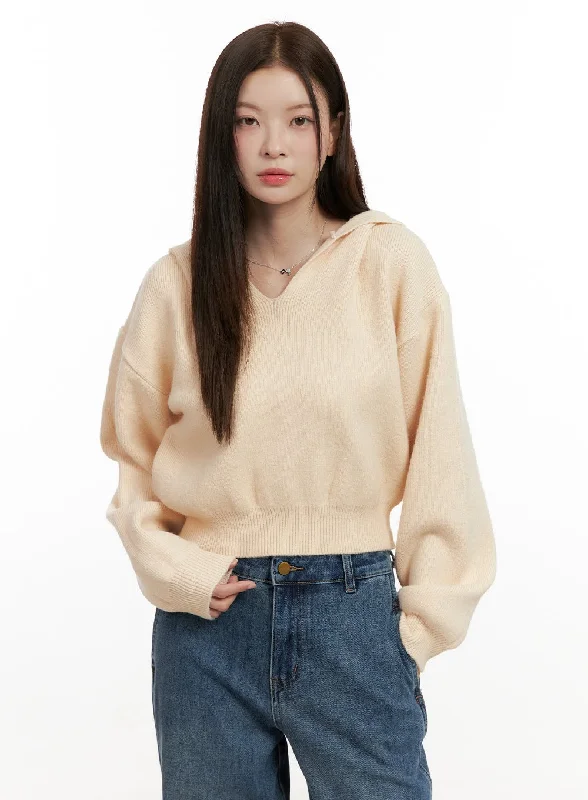 Cozy Hooded Knit Sweater ON422