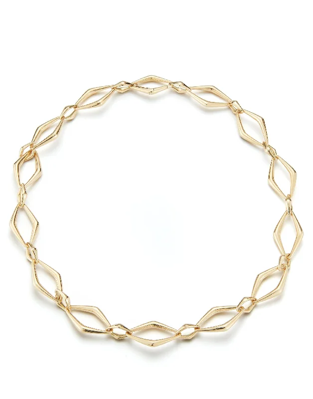 Dressed to Kill Alternating Gold Link Necklace