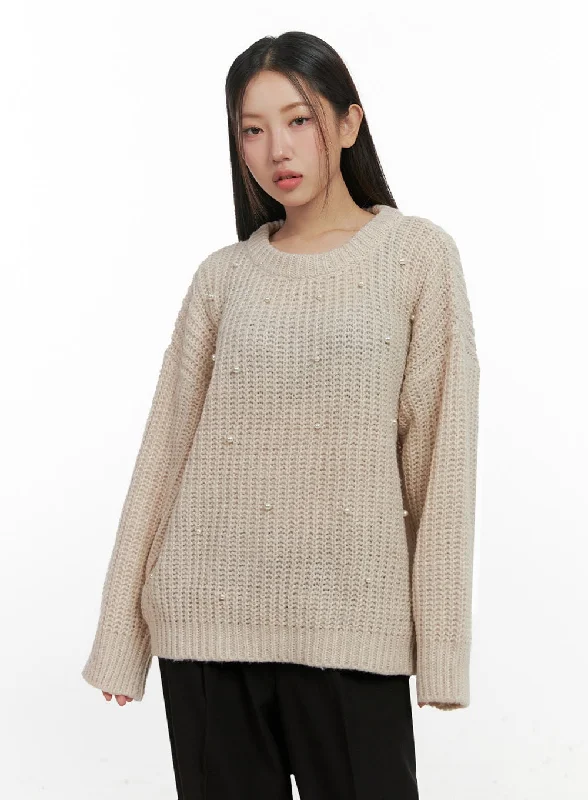 Pearl Knit Oversize Sweater IN415