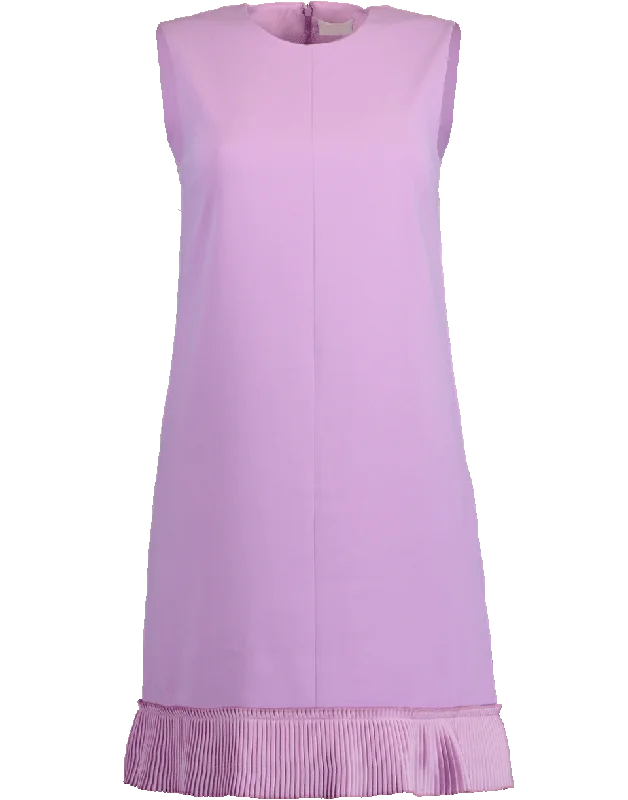 Shift Dress with Pleated Details