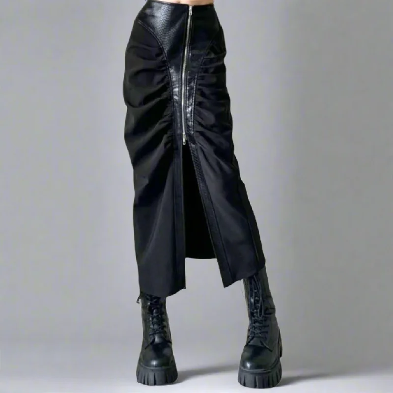 Casual Minimal Goth Irregular Design Skirt