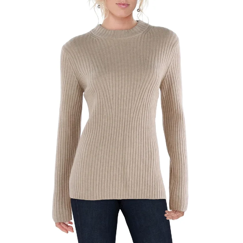 Vince Womens Wool Mock Neck Pullover Sweater