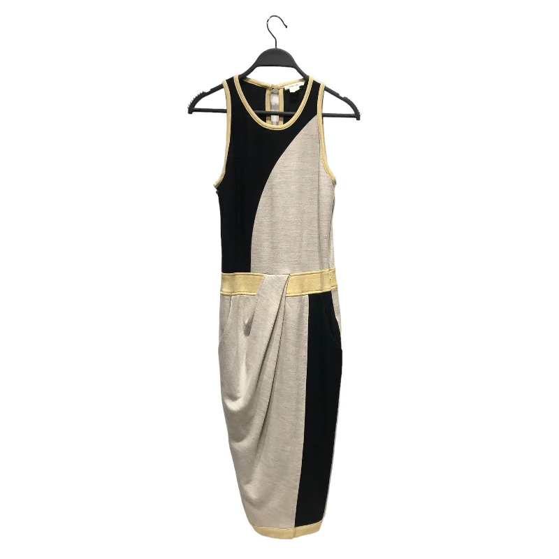 Helmut Lang/SS Dress/S/Border/Wool/MLT/HELMUT LANG YELLOW TRIM DRESS