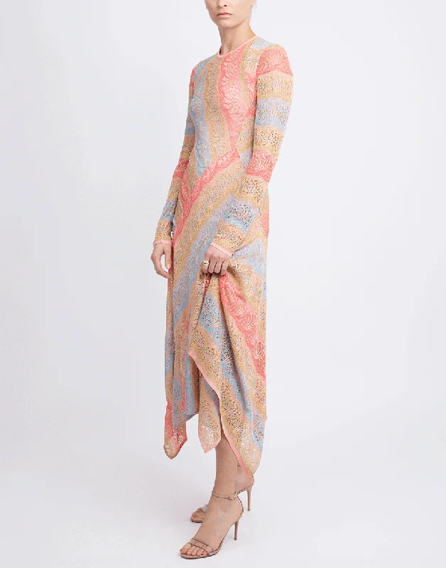 Lace Jacquard Knit Dress