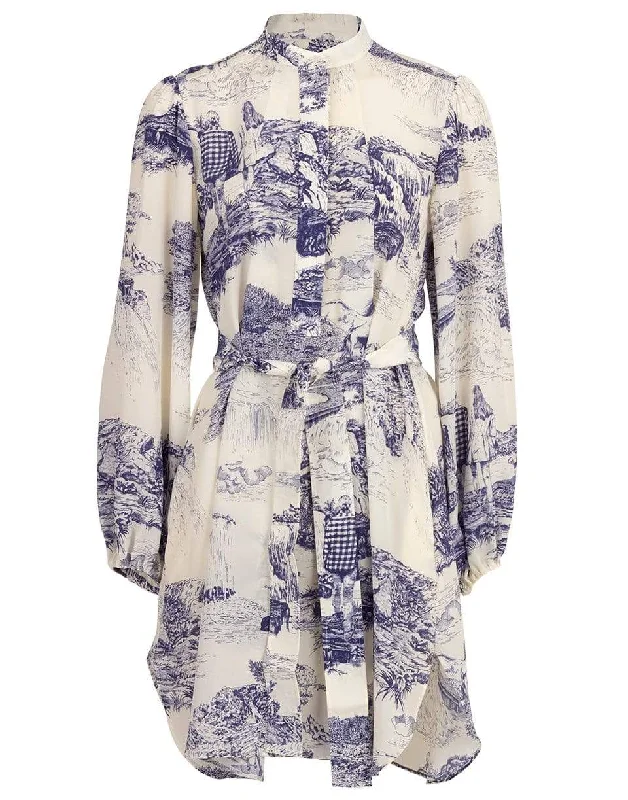 Toile De Jouy Printed Dress