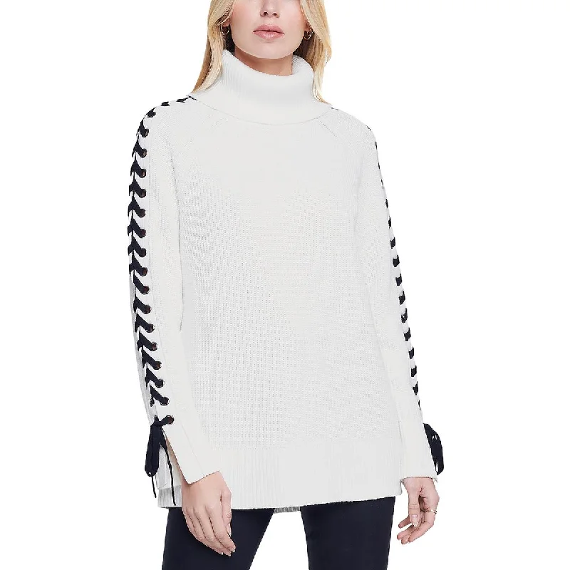 L'Agence Womens Nola Ribbed Knit Long Sleeve Turtleneck Sweater