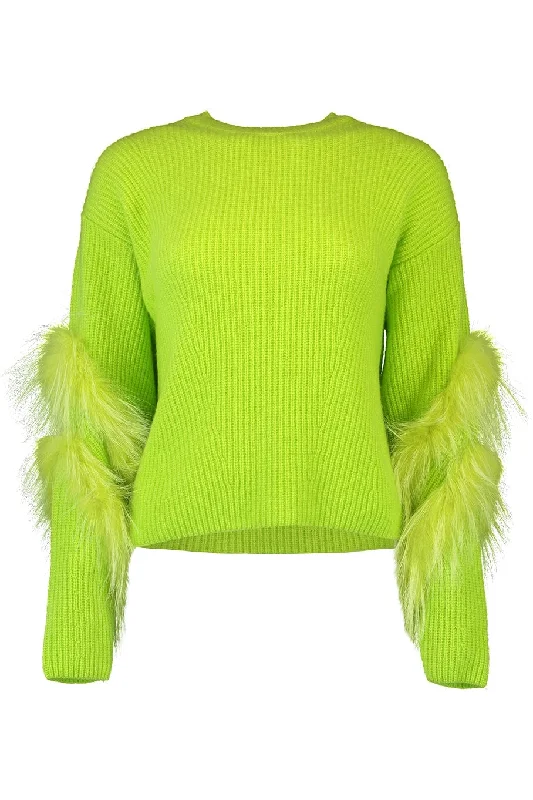 Cashmere Silk Sweater With Fur