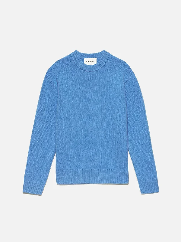 The Cashmere Crewneck Sweater -- Bright Blue