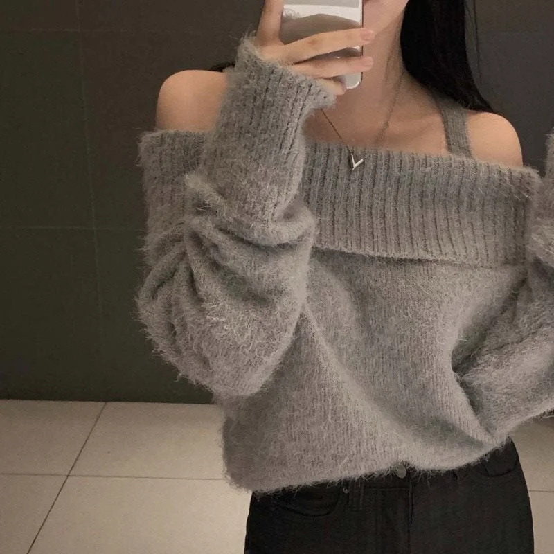 Always A Sweetheart Off-the-shoulder Sweater