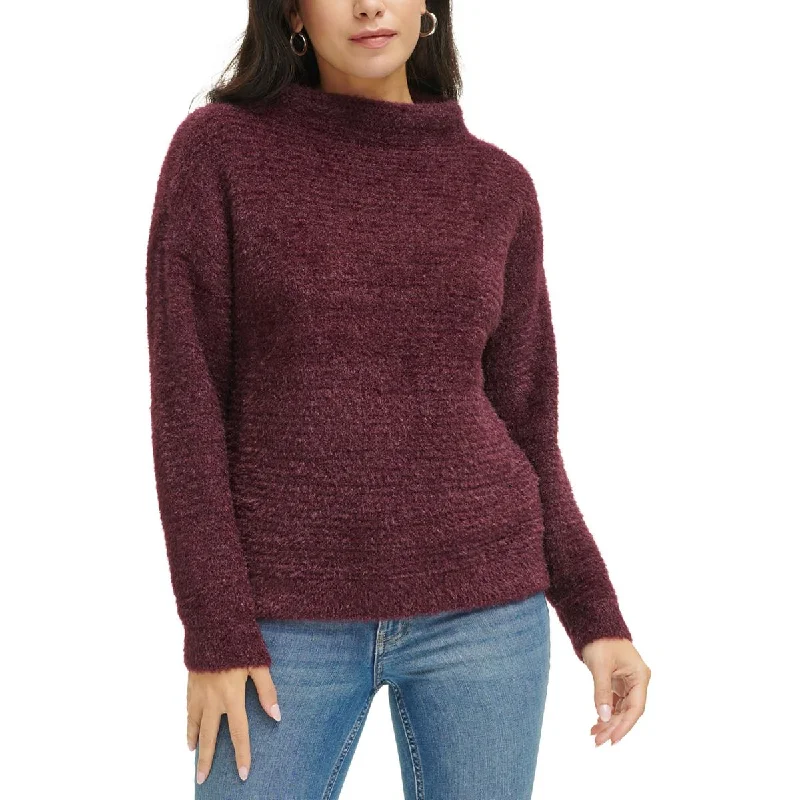 Calvin Klein Womens   Cozy Funnel Neck Pullover Sweater