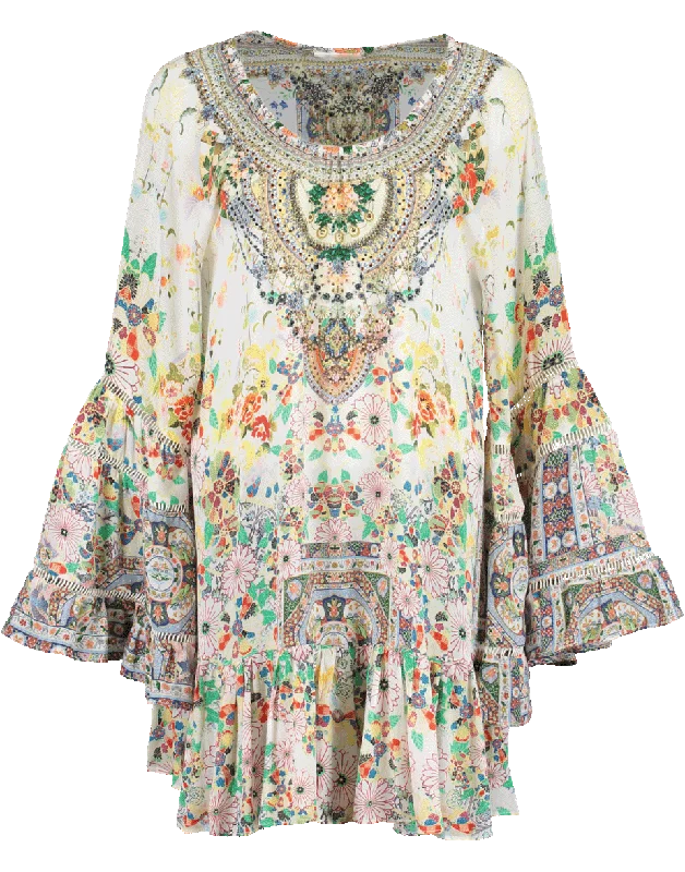 Printed Frill Dress