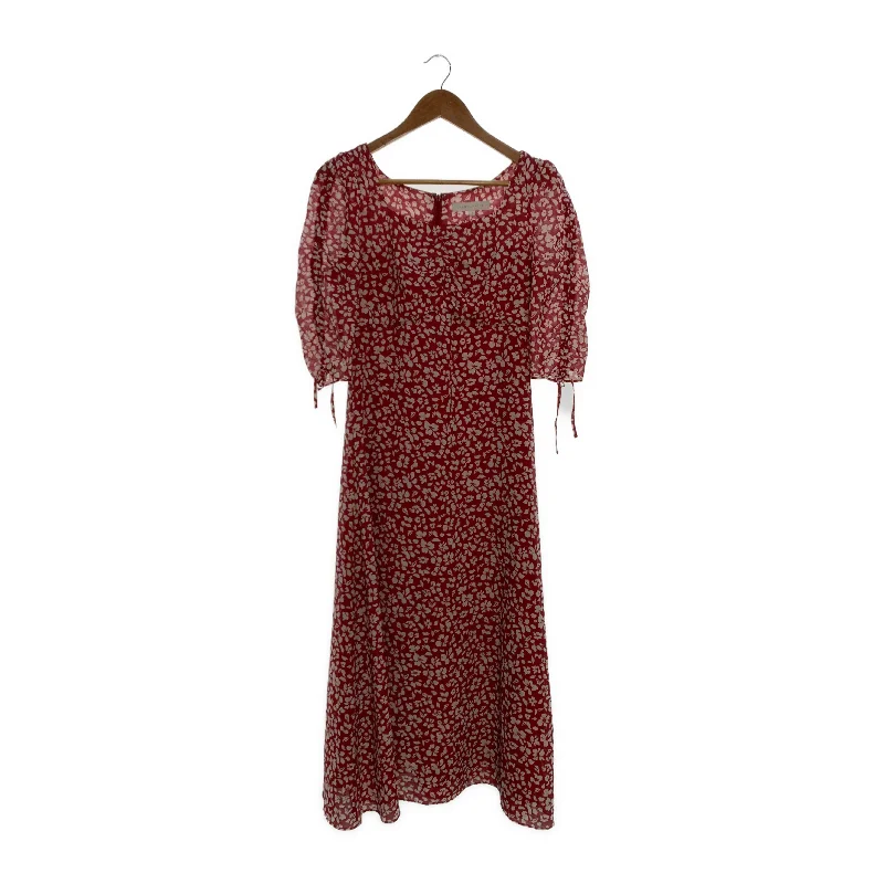 MERCURYDUO/SS Dress/FREE/Red/Polyester/All Over Print/