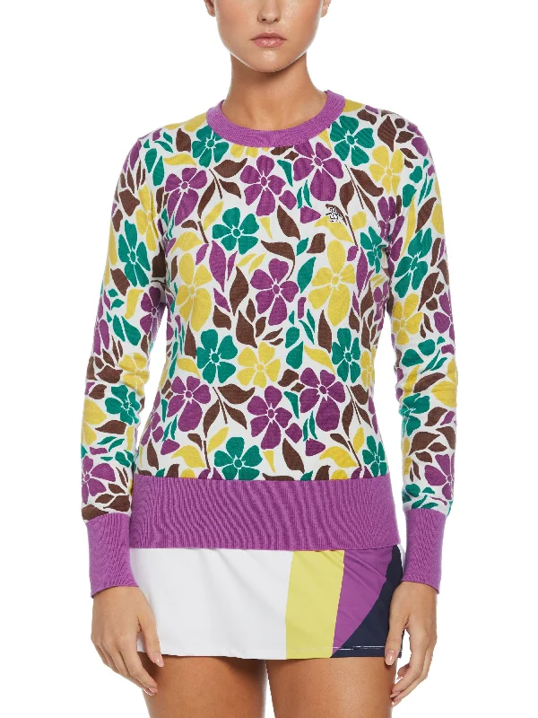 Women's Floral Print Pullover Sweater