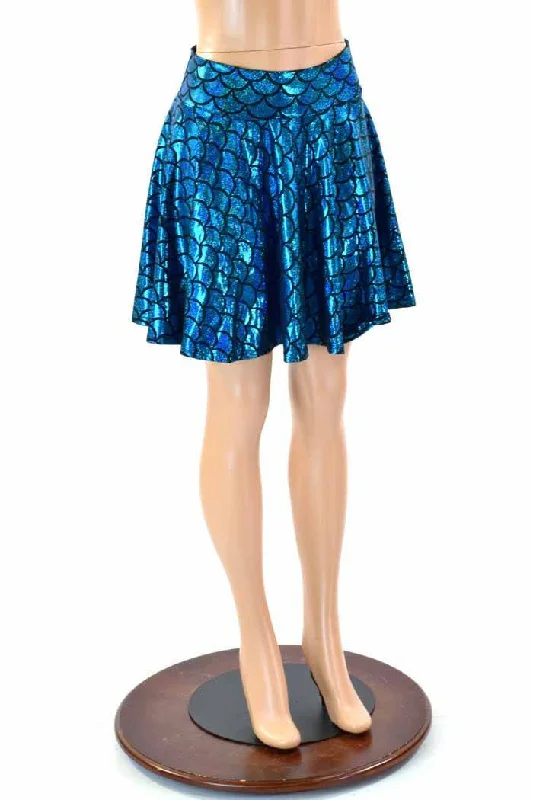 Turquoise Mermaid Skater Skirt